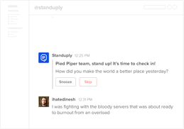 Standuply video/presentation/materials